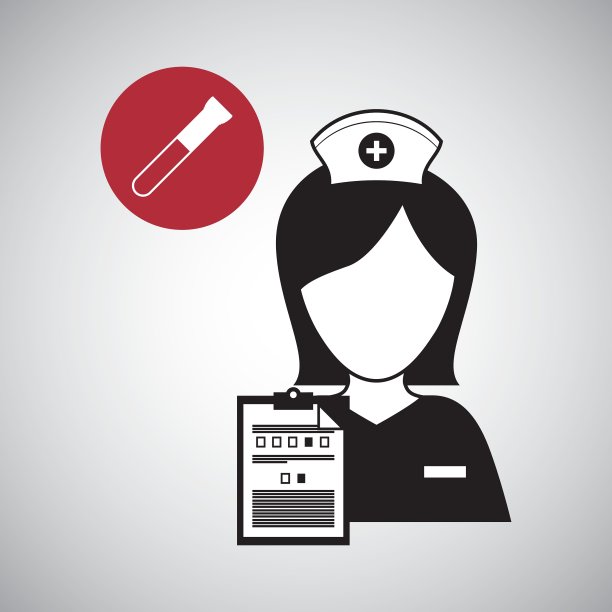 医疗护理设计护士图标白色背景图片下载