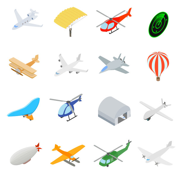 航空图标集图片下载