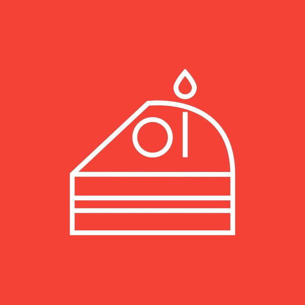 一块带有蜡烛线图标的蛋糕图片下载