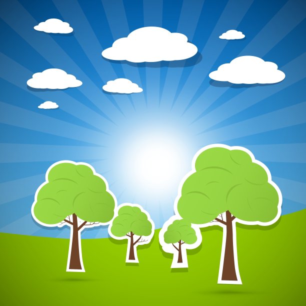 摘要纸山水与乡村山水图片下载