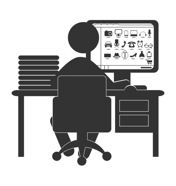 平板电脑图标与网上商店隔离图片下载