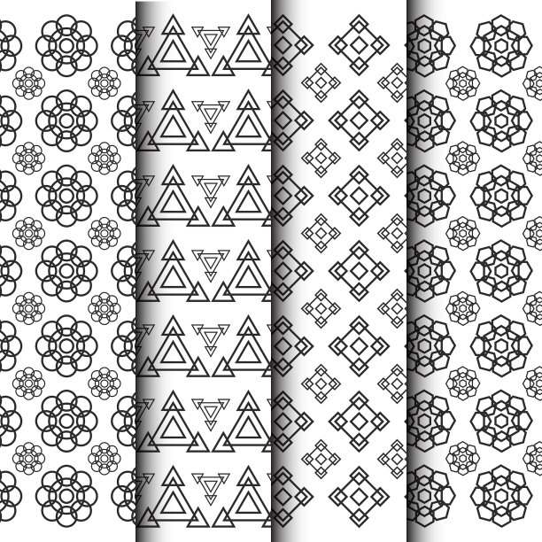 304黑白几何图案setVS图片下载