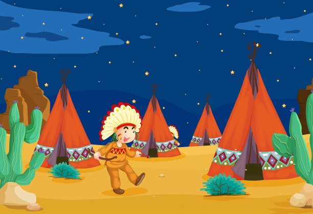 帐篷和孩子图片下载