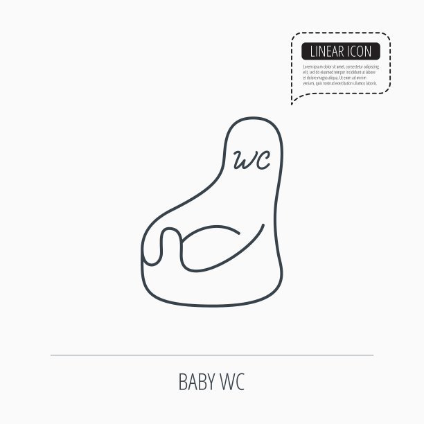 婴儿wc图标儿童厕所标志图片下载