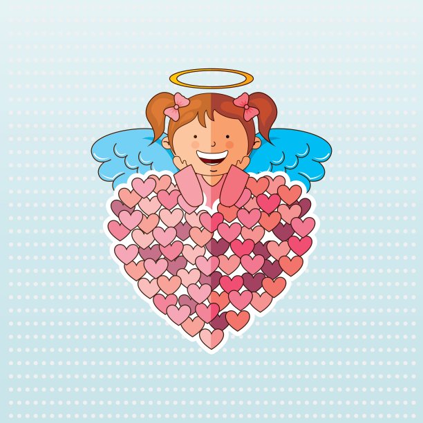 可爱的天使设计图片下载