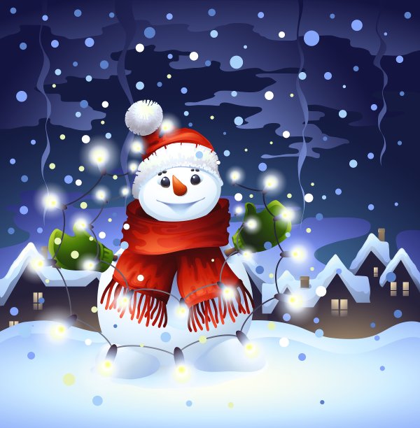 雪人的花环图片下载