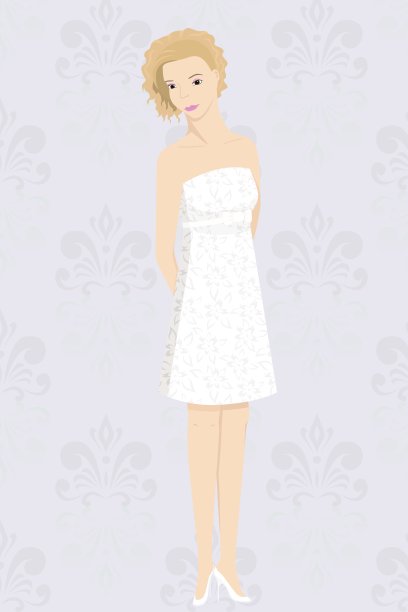 新娘身着迷你裙图片下载