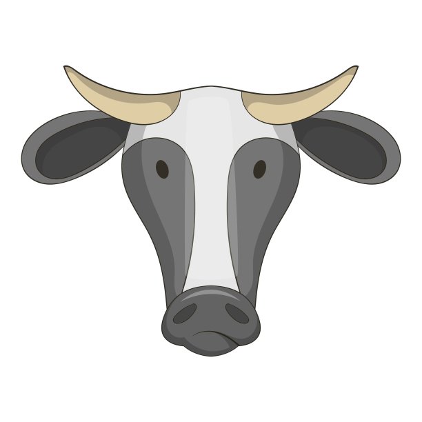牛图标卡通风格图片下载