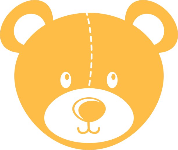 玩具娃娃剪影图标图片下载