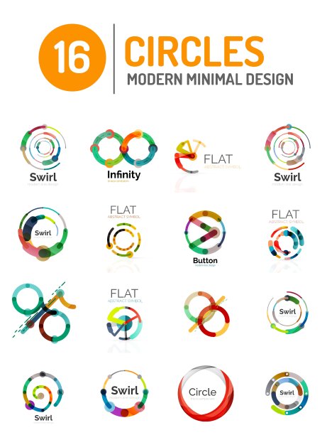 一套各种圆标志图片下载