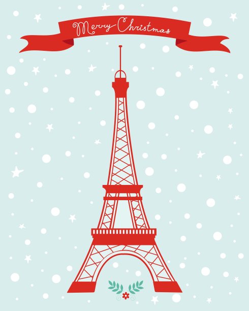 圣诞快乐巴黎图片下载