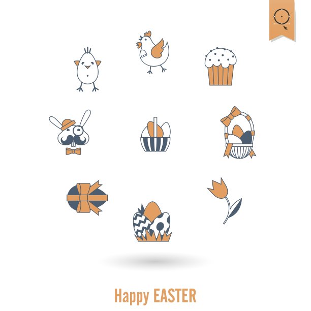 庆祝复活节的图标图片下载