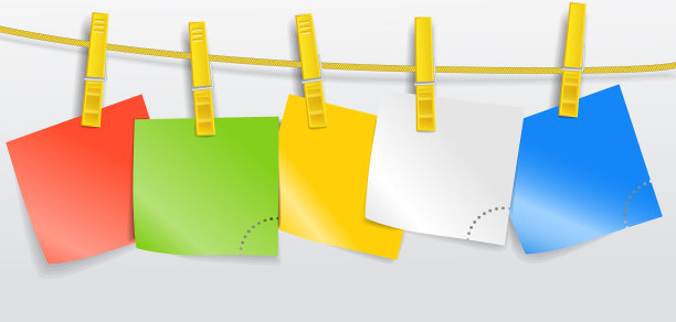 空白彩色纸上绳图片下载