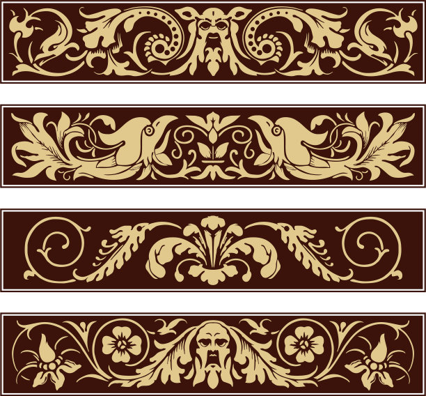 维多利亚装饰复古装饰边界图片下载