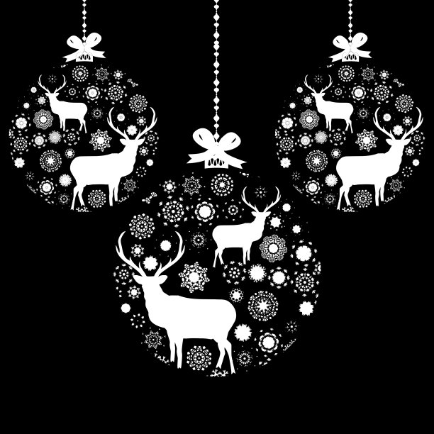 圣诞雪花装饰卡片图片下载