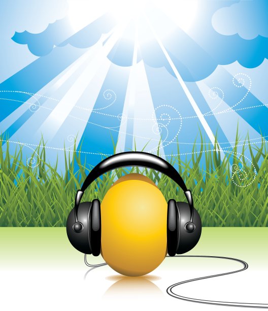 带有音乐彩蛋的复活节插图图片下载