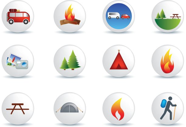 露营和户外标志图片下载