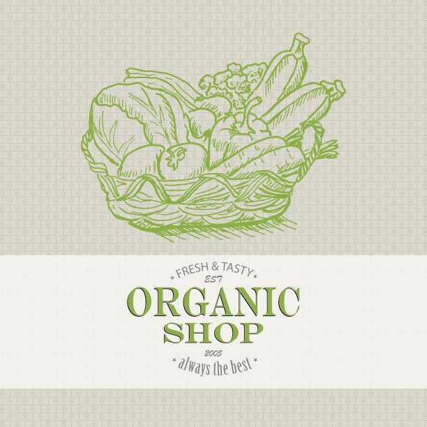 用篮子装蔬菜的图案图片下载