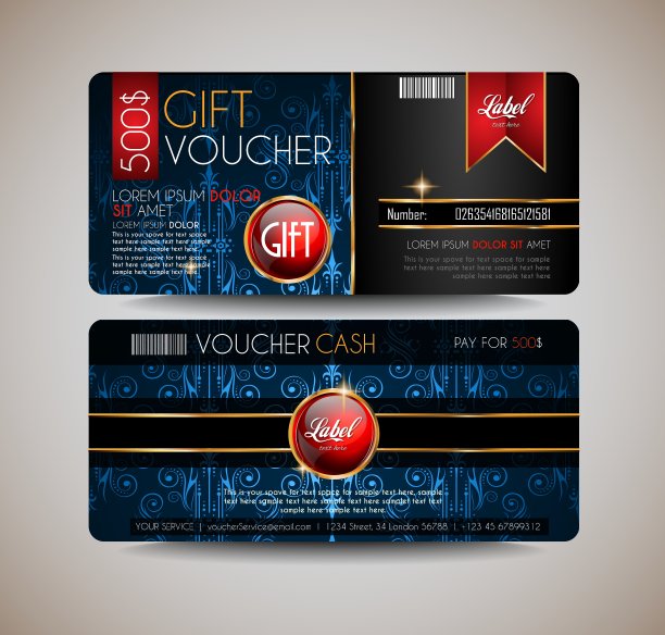 代金券礼品卡布局模板为您图片下载