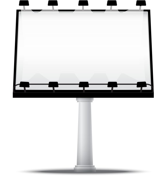 空白街头广告牌图片下载