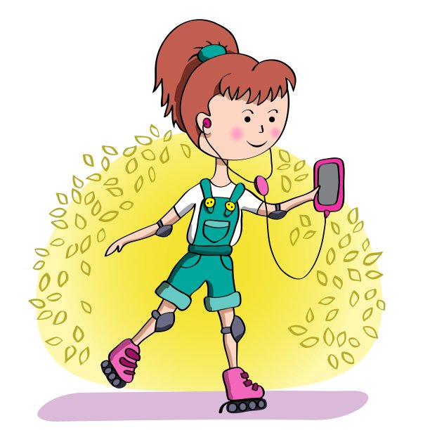 辊的女孩图片下载