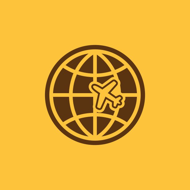 地球、飞机旅行与航运符号图片下载