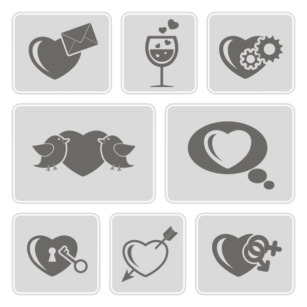 象征情人节的图标图片下载