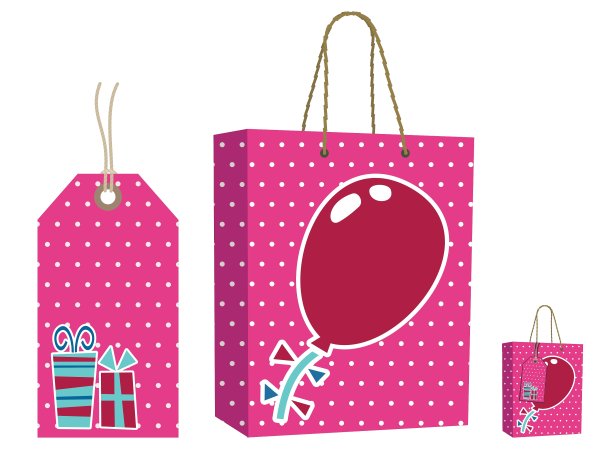 粉色包和标签集图片下载