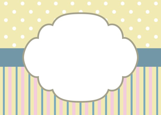 黄色上有条纹和圆点图片下载