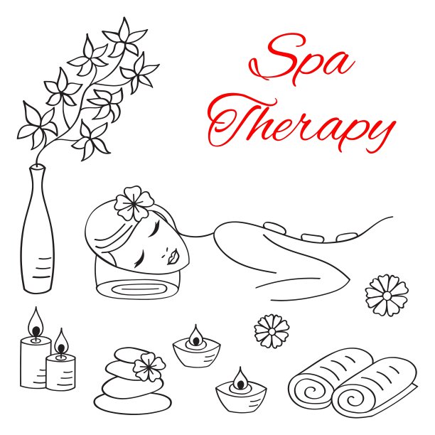 美女温泉石图片下载