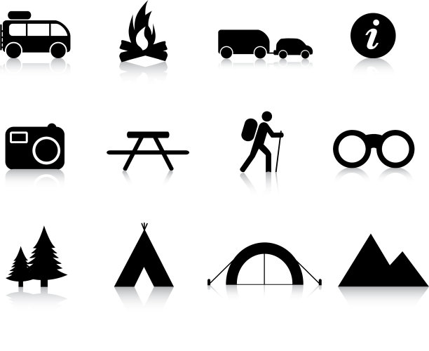 露营的标志图片下载