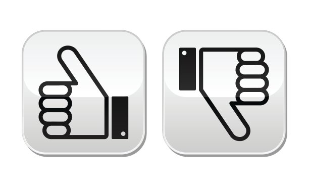 拇指向上和向下按钮设置-社交媒体图片下载