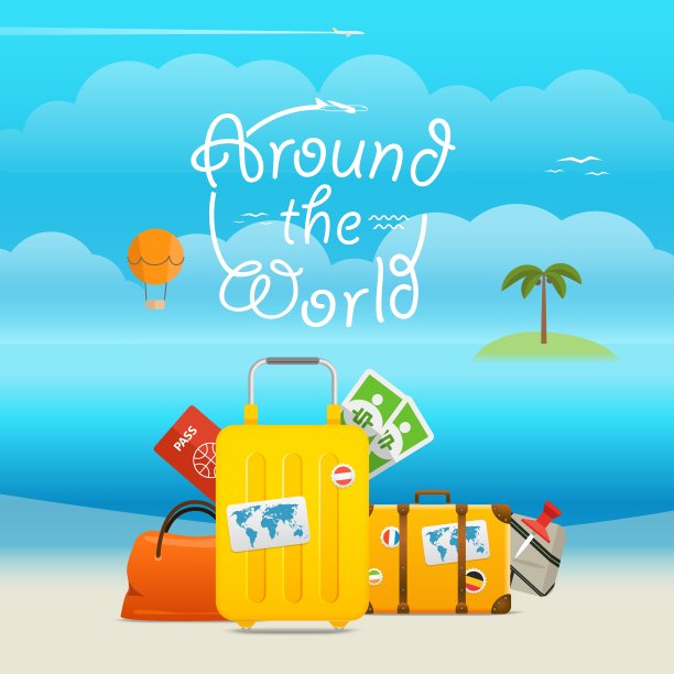 暑假海边度假暑假图片下载