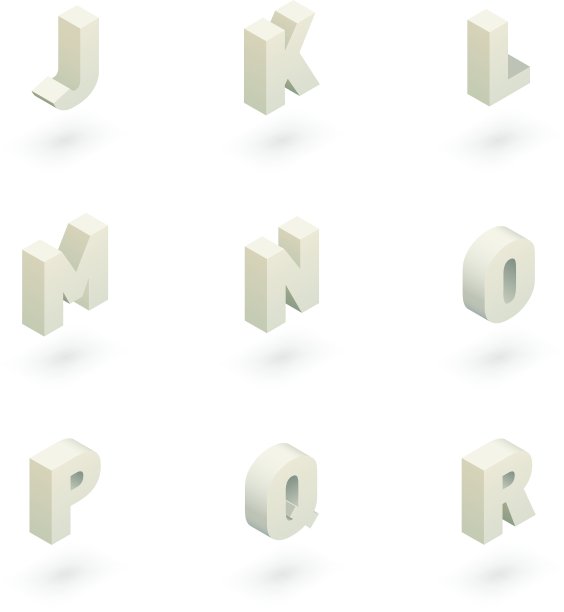 等距字母j到r图片下载