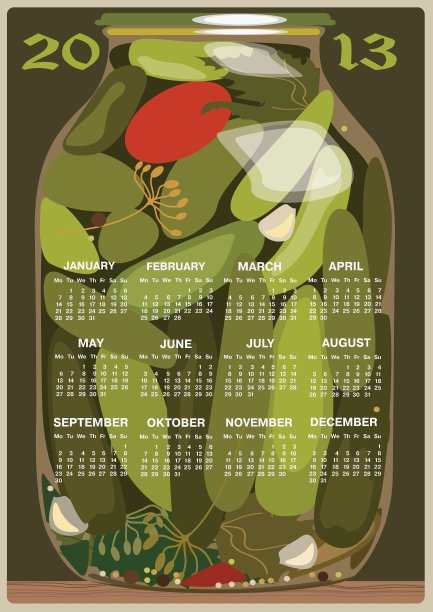 日历2013年黄瓜图片下载