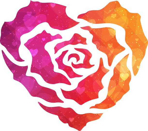 装饰心与抽象纹理图片下载