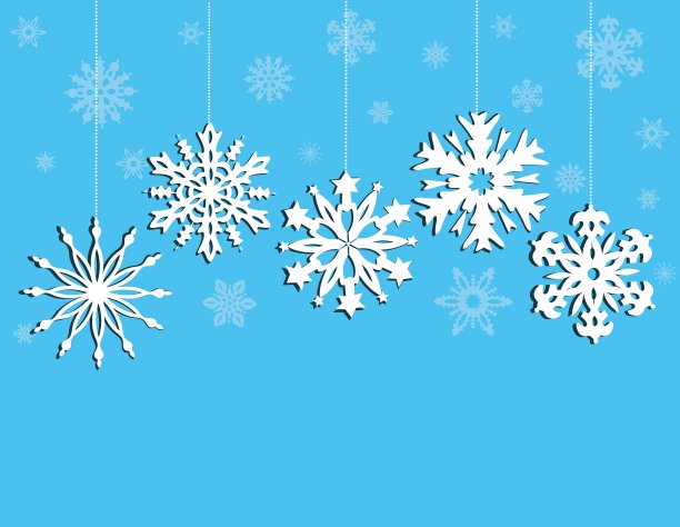 圣诞节装饰雪花图片下载