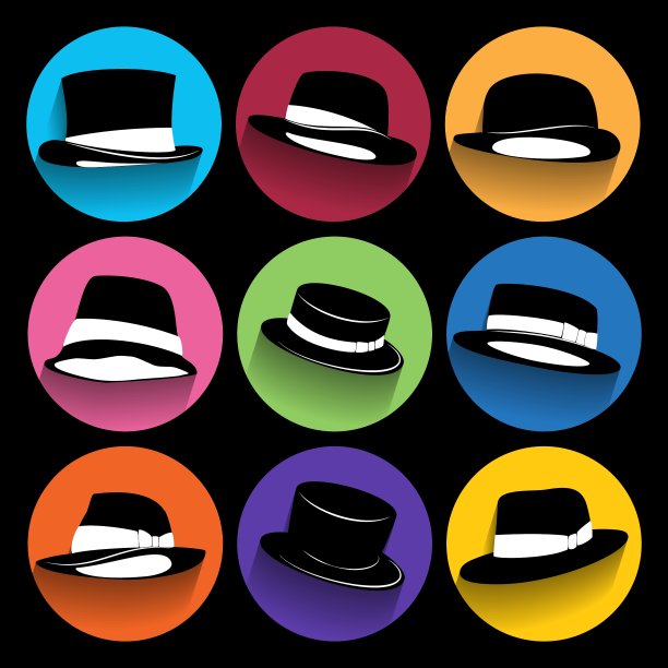 时尚潮人图标与长影子图片下载