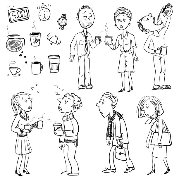 有趣的人在没有咖啡的情况下挣扎图片下载