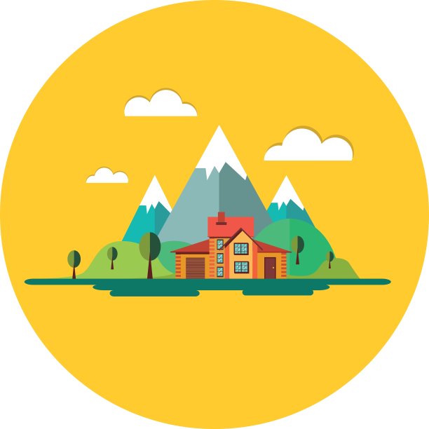 颜色平面图标设置和城市图片下载