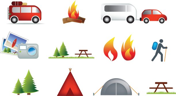 露营的图标图片下载