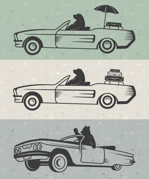 复古的熊图片下载