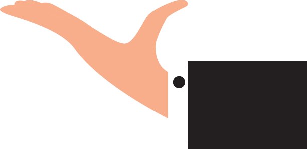 手服务员餐厅图标图片下载