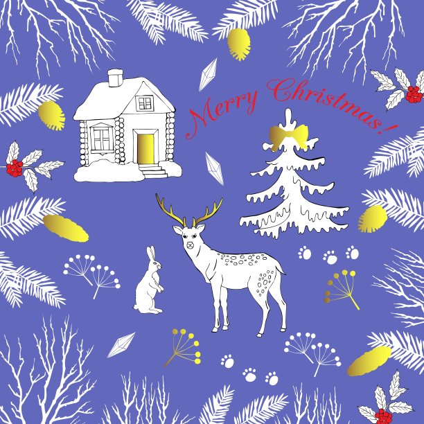 圣诞森林背景图片下载