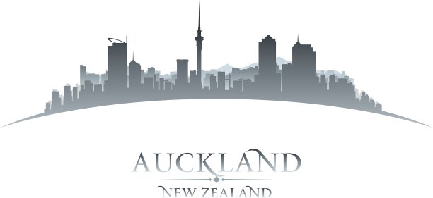 奥克兰新西兰城市轮廓线图片下载