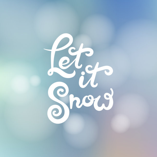 在模糊的冬季背景刷刻字图片下载