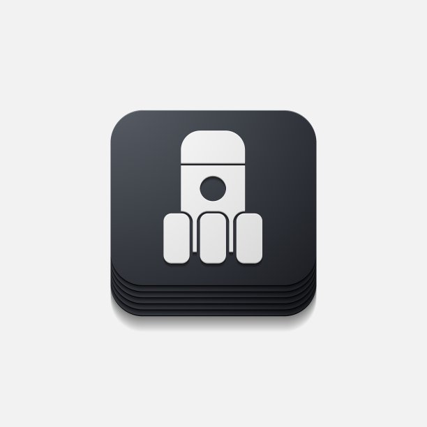 方形按钮火箭图片下载