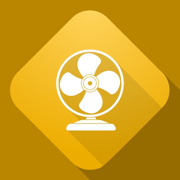 扇子的图标，有着长长的影子图片下载