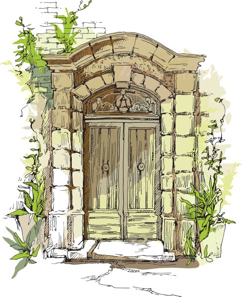 旧城速写图片下载