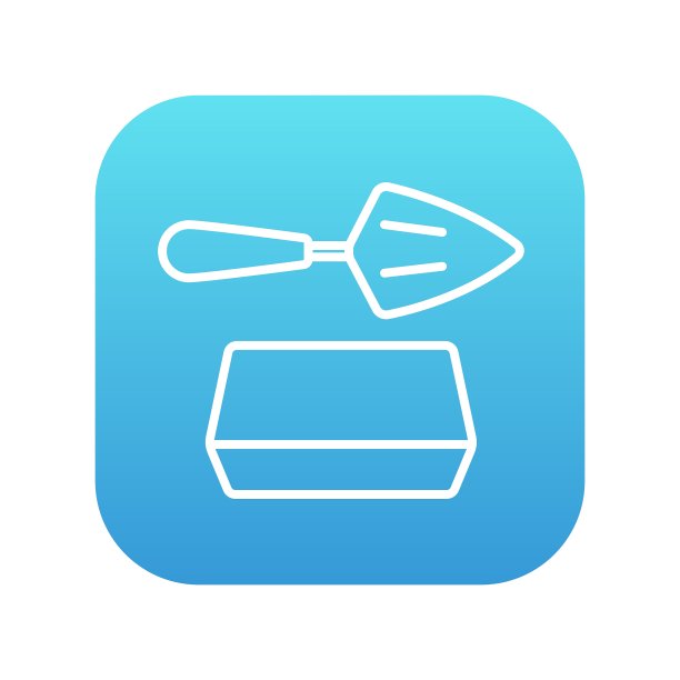 抹刀与砖线图标图片下载